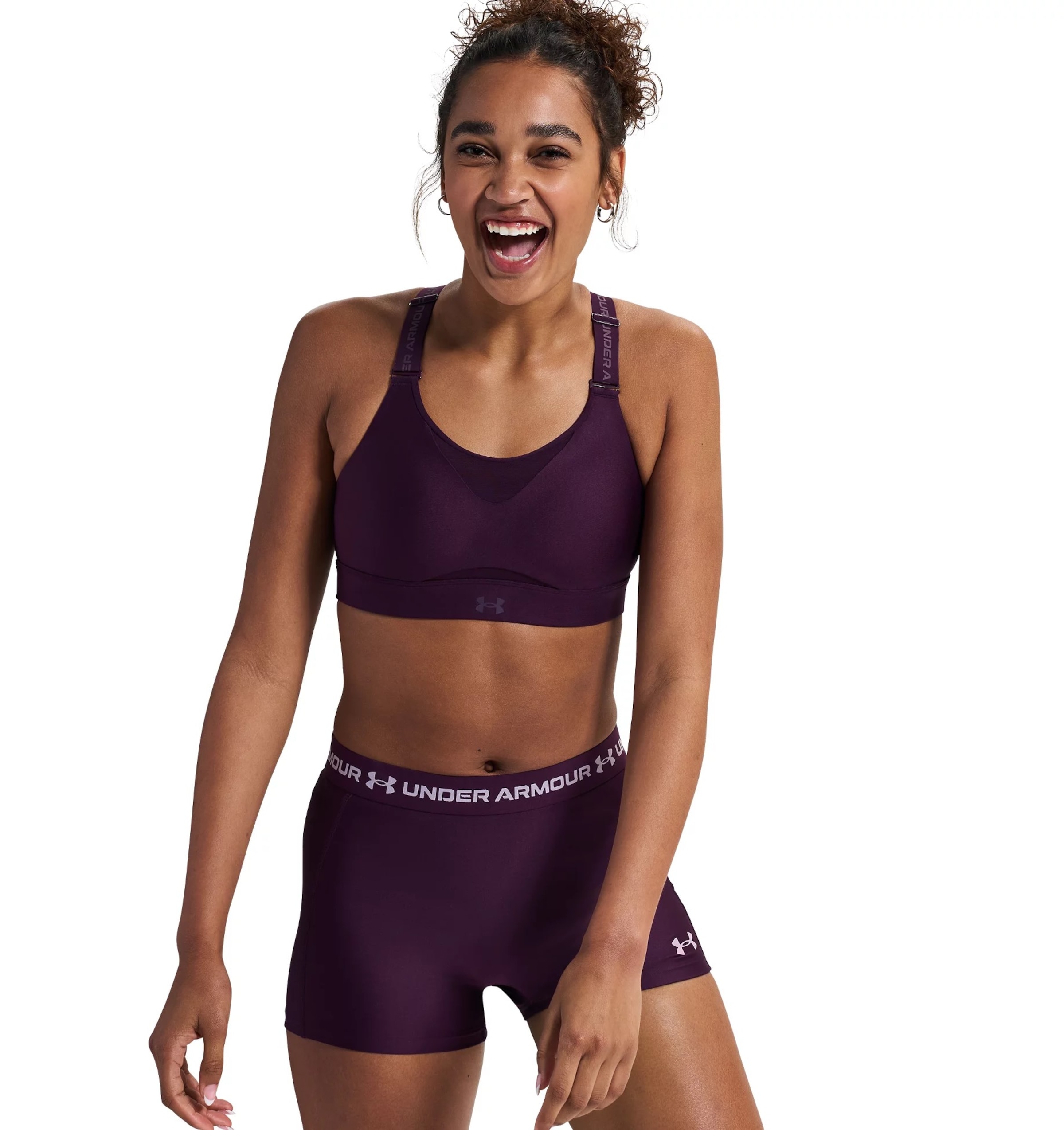 UNDER ARMOUR Sports Bra 'Infinity 2.0' in Purple: front