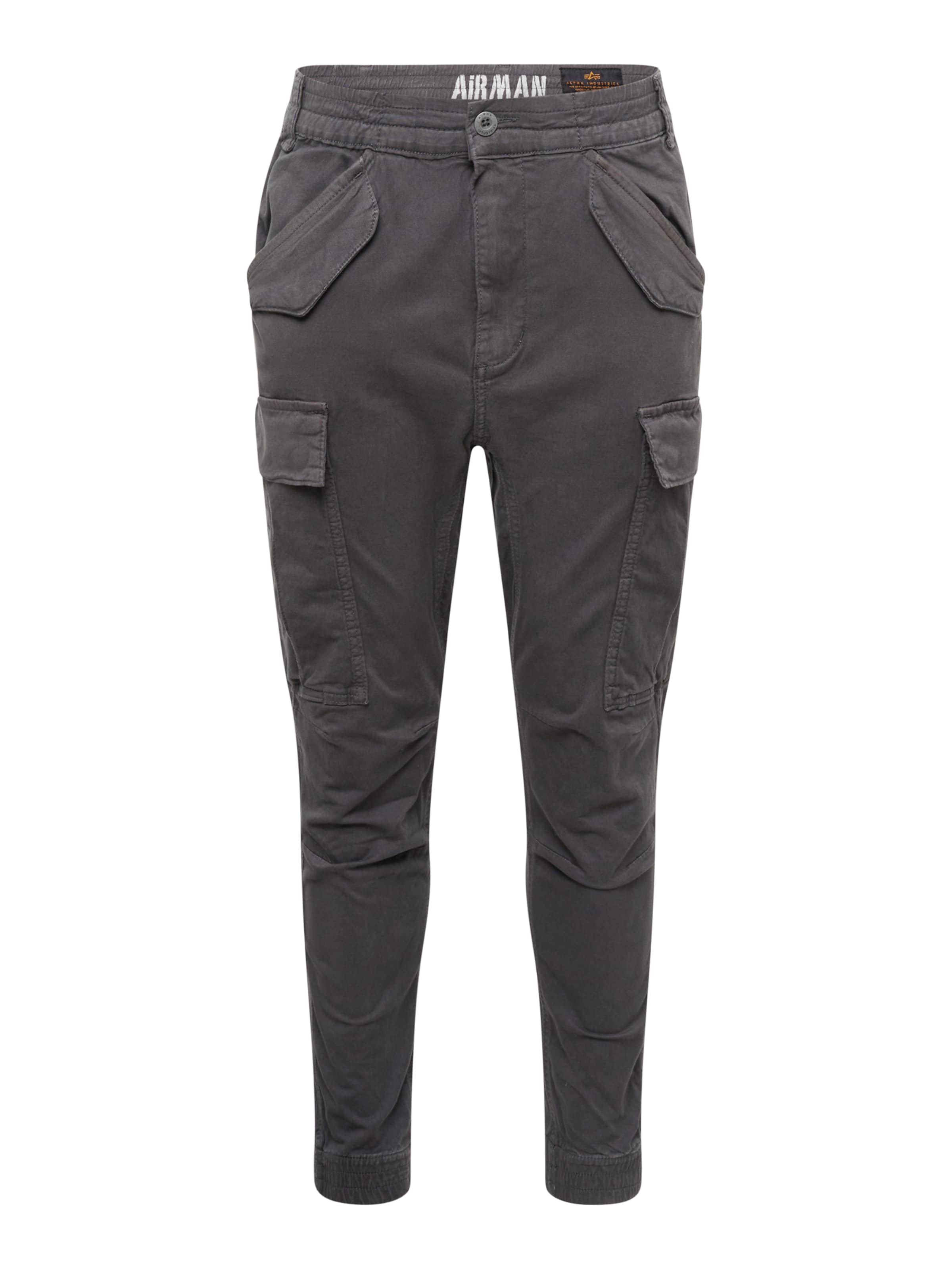 ALPHA INDUSTRIES Kapsáče 'Airman' - Sivá: predná strana