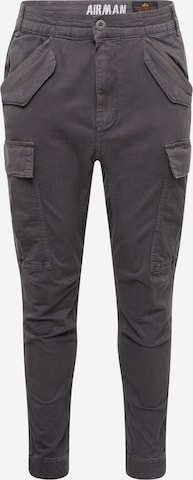 ALPHA INDUSTRIES Cargobroek 'Airman' in Grijs: voorkant