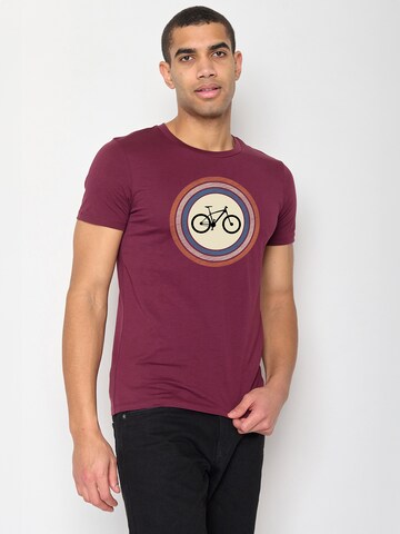 GREENBOMB Shirt 'Bike Target' in Red: front