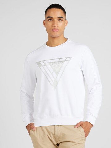 GUESS Sweatshirt 'FOIL' in Wit: voorkant