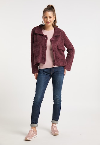 taddy Knit Cardigan in Red