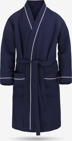 normani Short Bathrobe 'Bali' in Blue: front