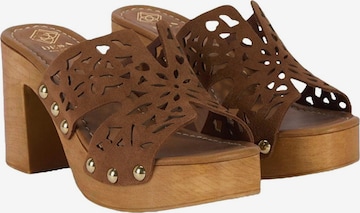 Desa Mule 'Plattformrutschen' in Brown: front