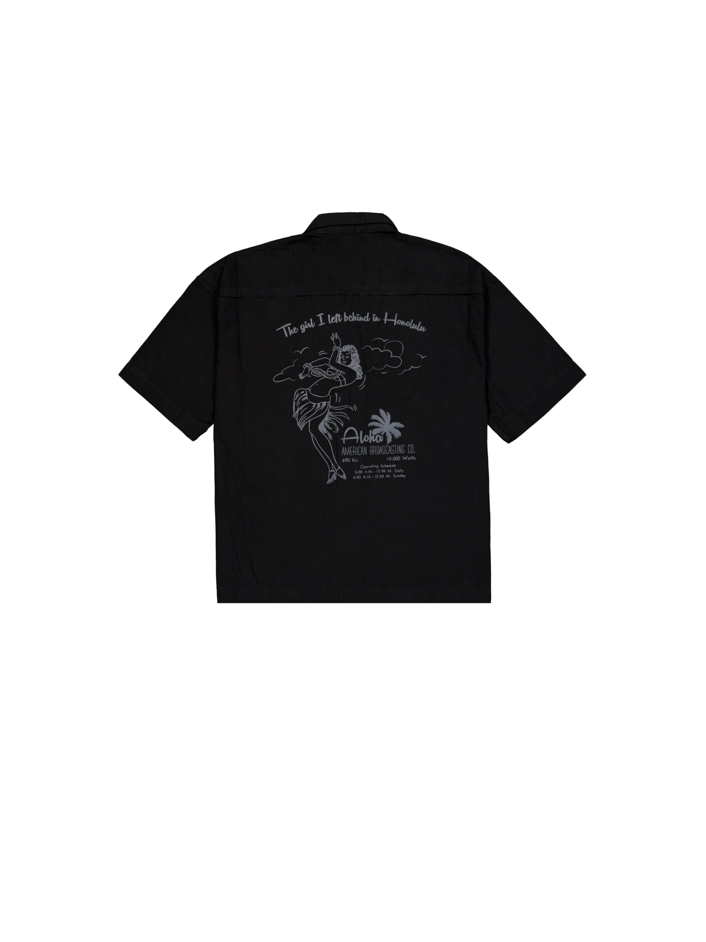 ALPHA INDUSTRIES Comfort fit Button Up Shirt 'Aloha' in Black