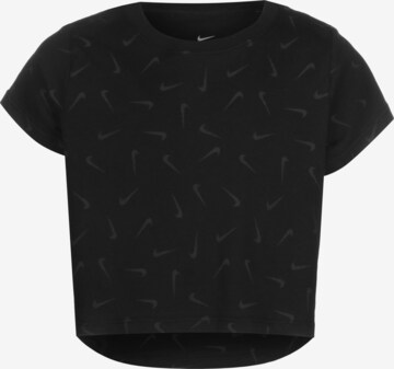 Tricou funcțional 'Swooshfetti' de la NIKE pe negru: față