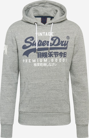 Coupe regular Sweat-shirt Superdry en gris : devant