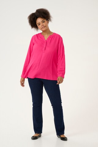 KAFFE CURVE Blouse 'KCMille' in Pink