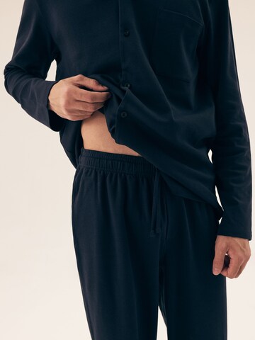 Henderson Long Pajamas 'Mos' in Blue
