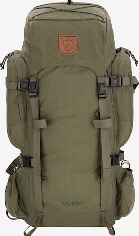 Zaino sportivo 'Kajka 55' di Fjällräven in verde: frontale
