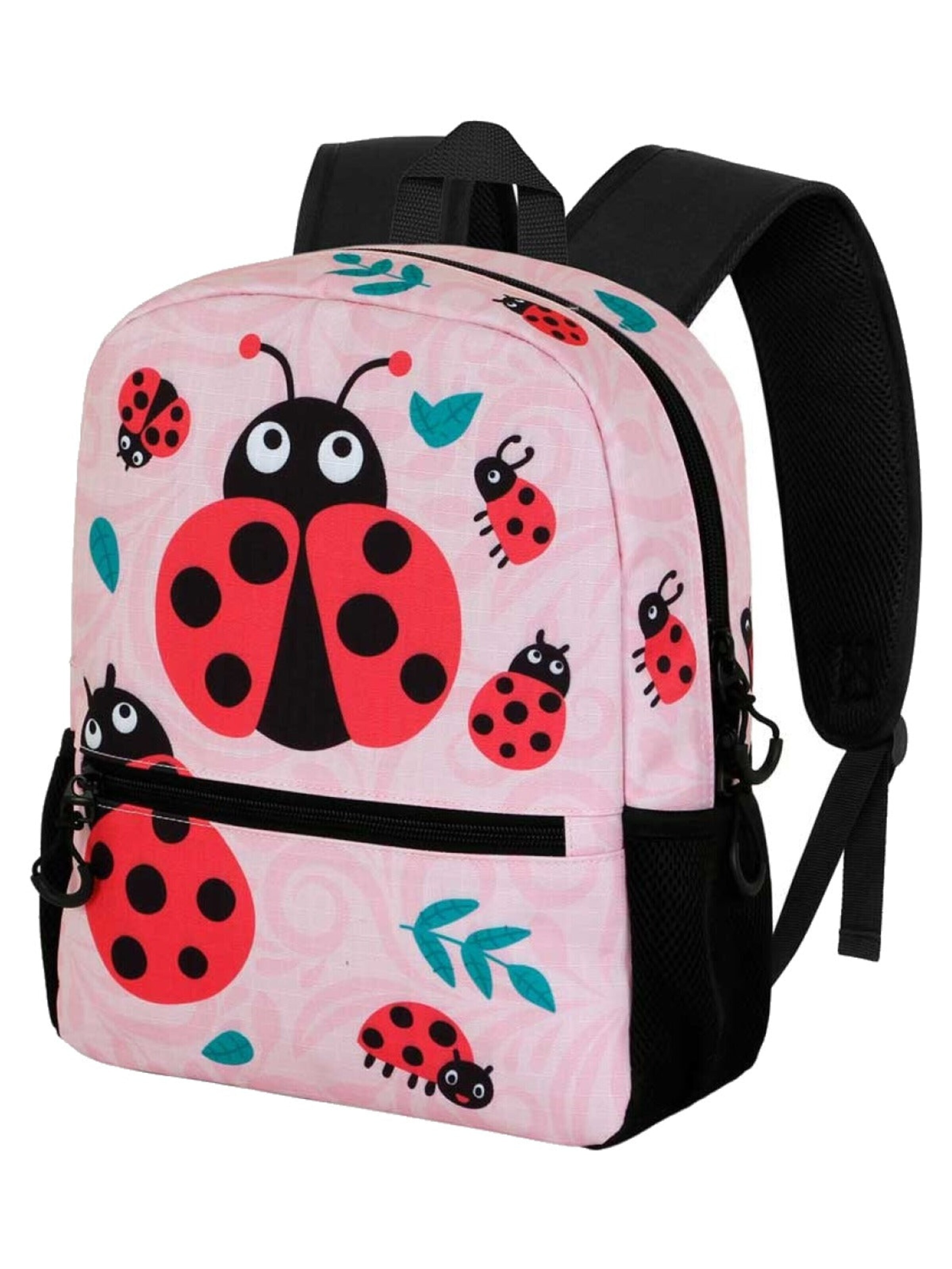 Oh My Pop! Rugzak 'Oh My Pop Rugzak Lieveheersbeestje 2 Vakken Premium Quality Pluche' in Roze
