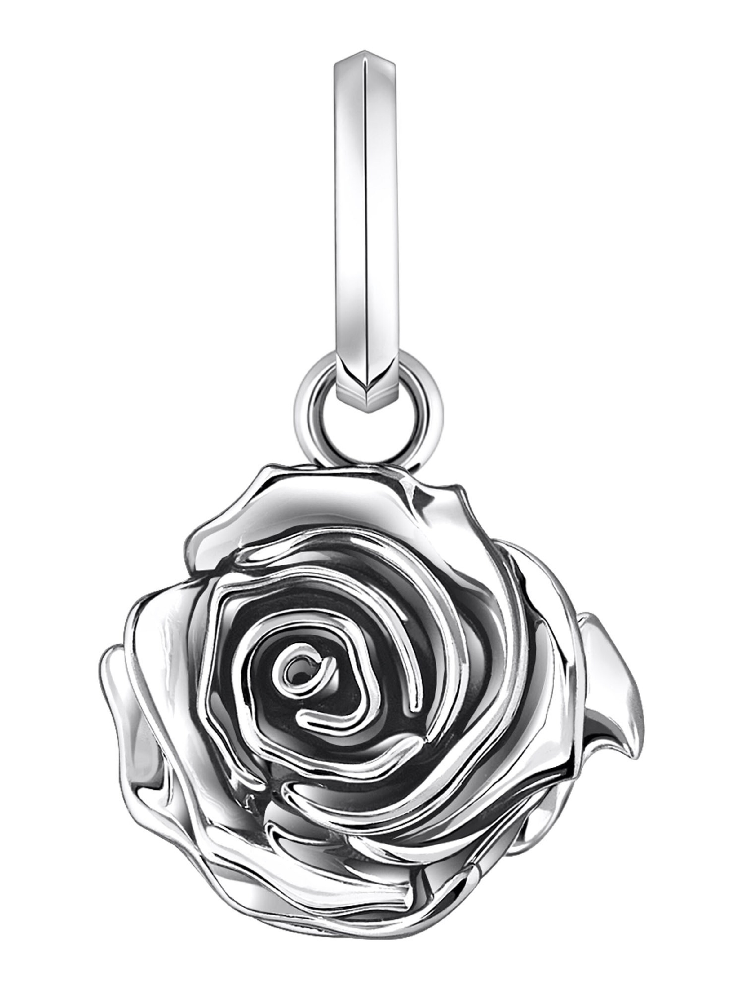 Thomas Sabo Anhänger 'Midnight Rose' in Silber: Vorderseite