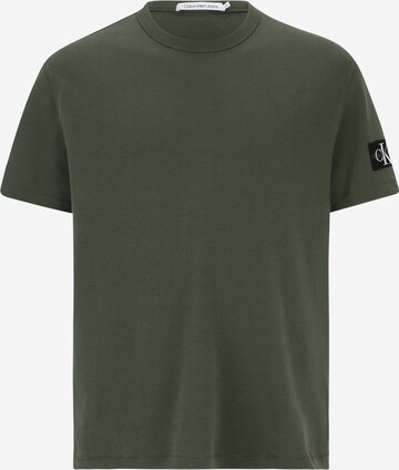 T-Shirt Calvin Klein Jeans Plus en vert : devant