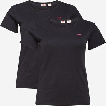 Levi's® Plus Shirt 'The Perfect Tee - 2 Pack' in Zwart: voorkant