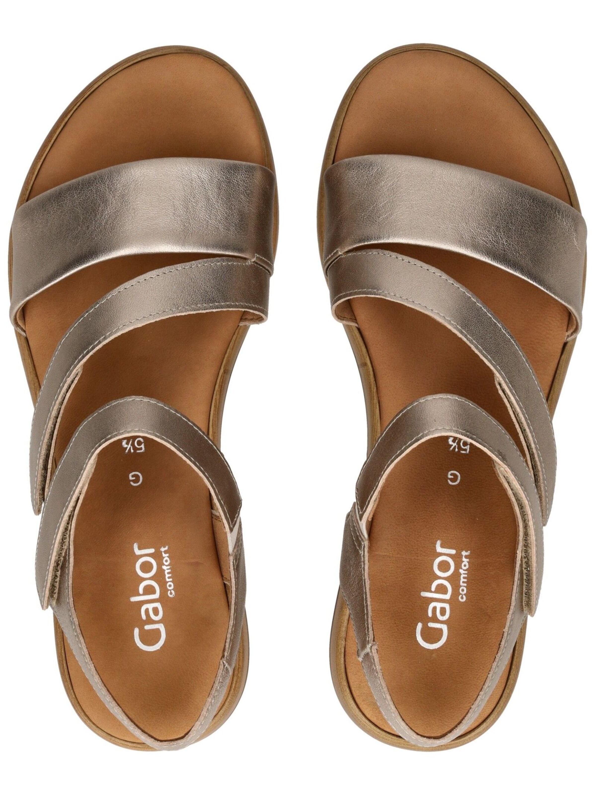 GABOR Strap sandal in Silver