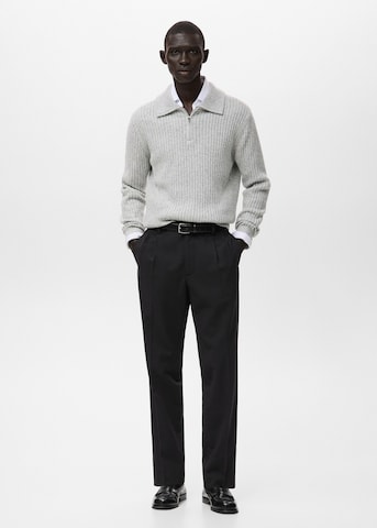 MANGO MAN Regular Pleated Pants 'Milo' in Black