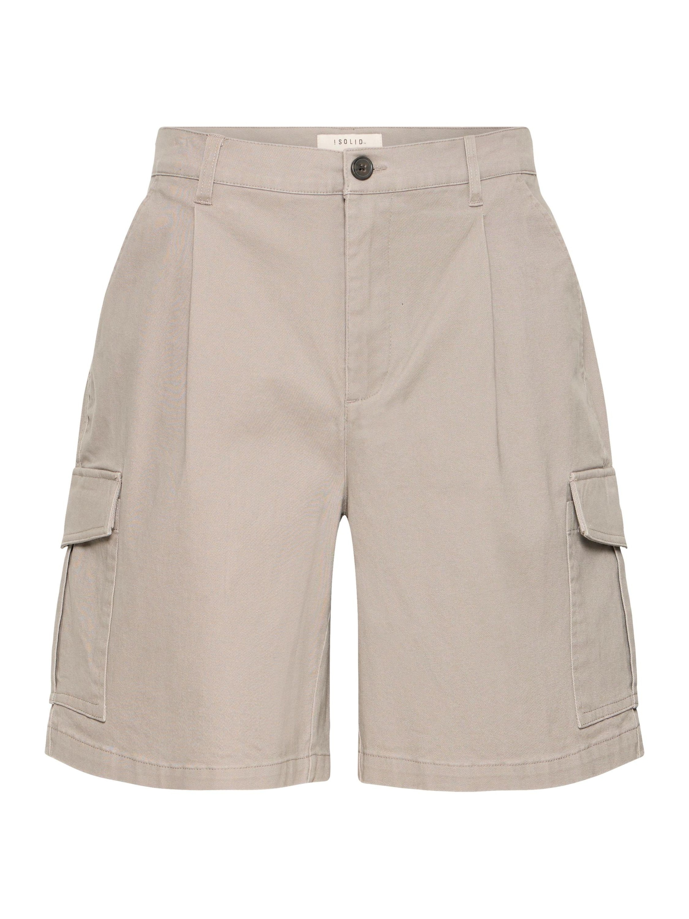 !Solid Regular Cargo Pants ' SDAlann ' in Beige: front
