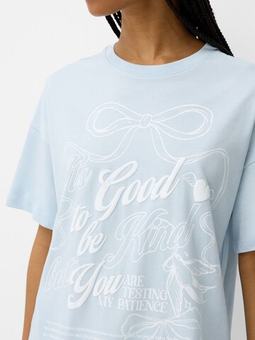 Bershka T-Shirt in Blau
