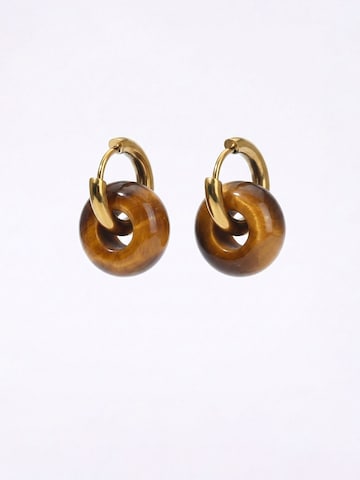 Nemomatheo Earrings 'Himmelskreis' in Brown: front