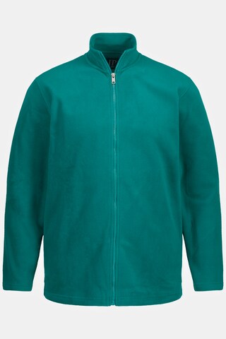 JP1880 Fleece jas in Groen: voorkant