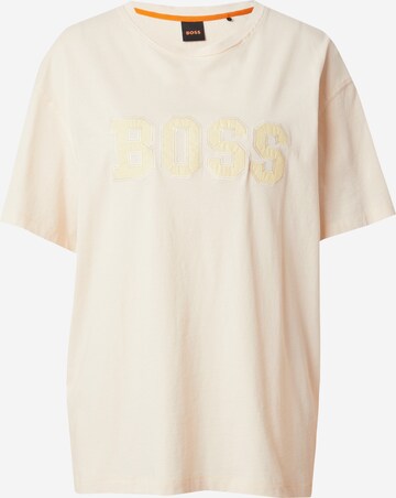 T-shirt BOSS en beige : devant