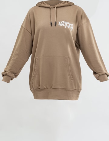 Sweat-shirt Tom Barron en beige : devant