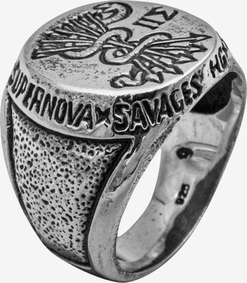 Haze&Glory Ring 'Savage' in Silver: front