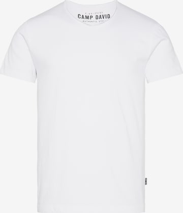 CAMP DAVID Shirt in White: front