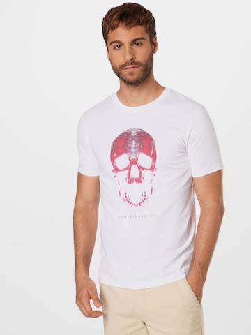 EINSTEIN & NEWTON Тениска 'Skull' в бяло: отпред