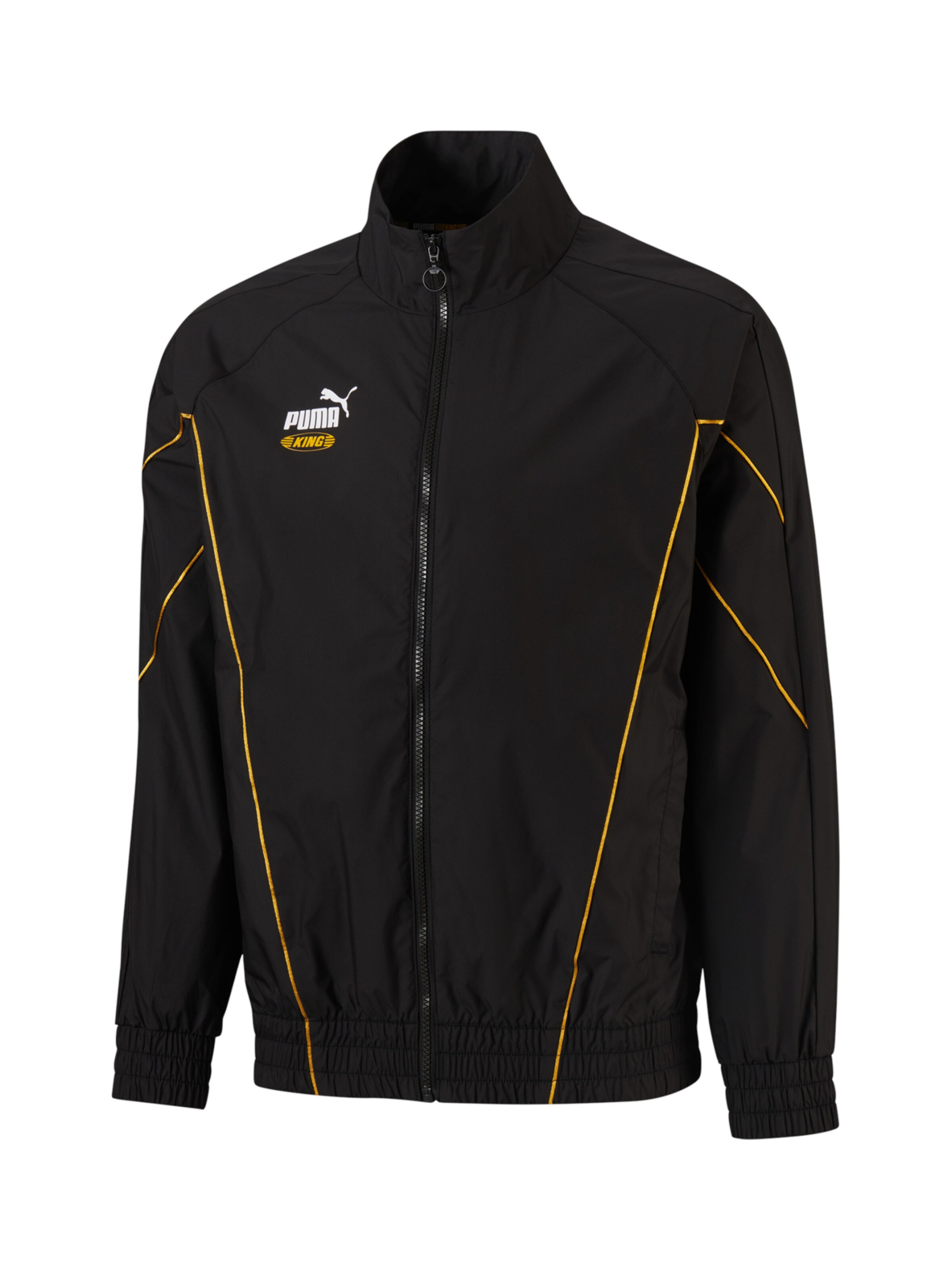 PUMA Zip-Up Hoodie in Black: front