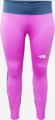 Skinny Pantalon de sport THE NORTH FACE en violet : devant