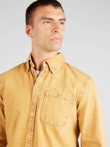 BLEND Regular fit Button Up Shirt in Orange