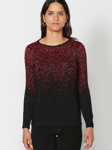 Pull-over KOROSHI en rouge : devant