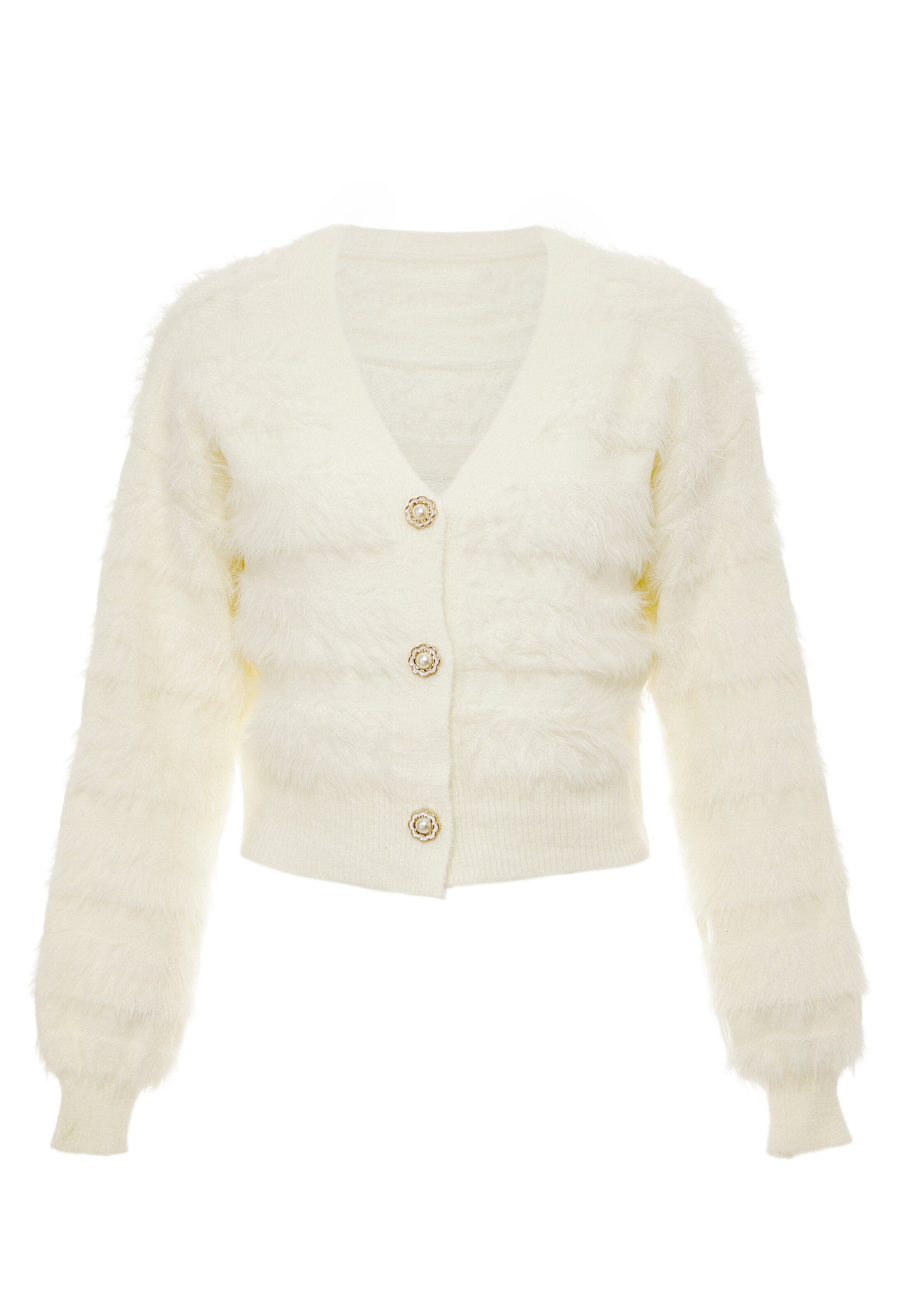 swirly - Casaco de malha em branco: frente