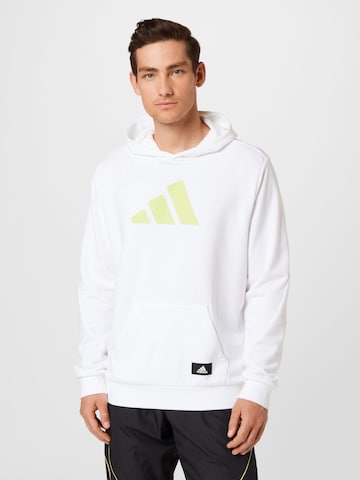 Sweat de sport ADIDAS PERFORMANCE en blanc : devant