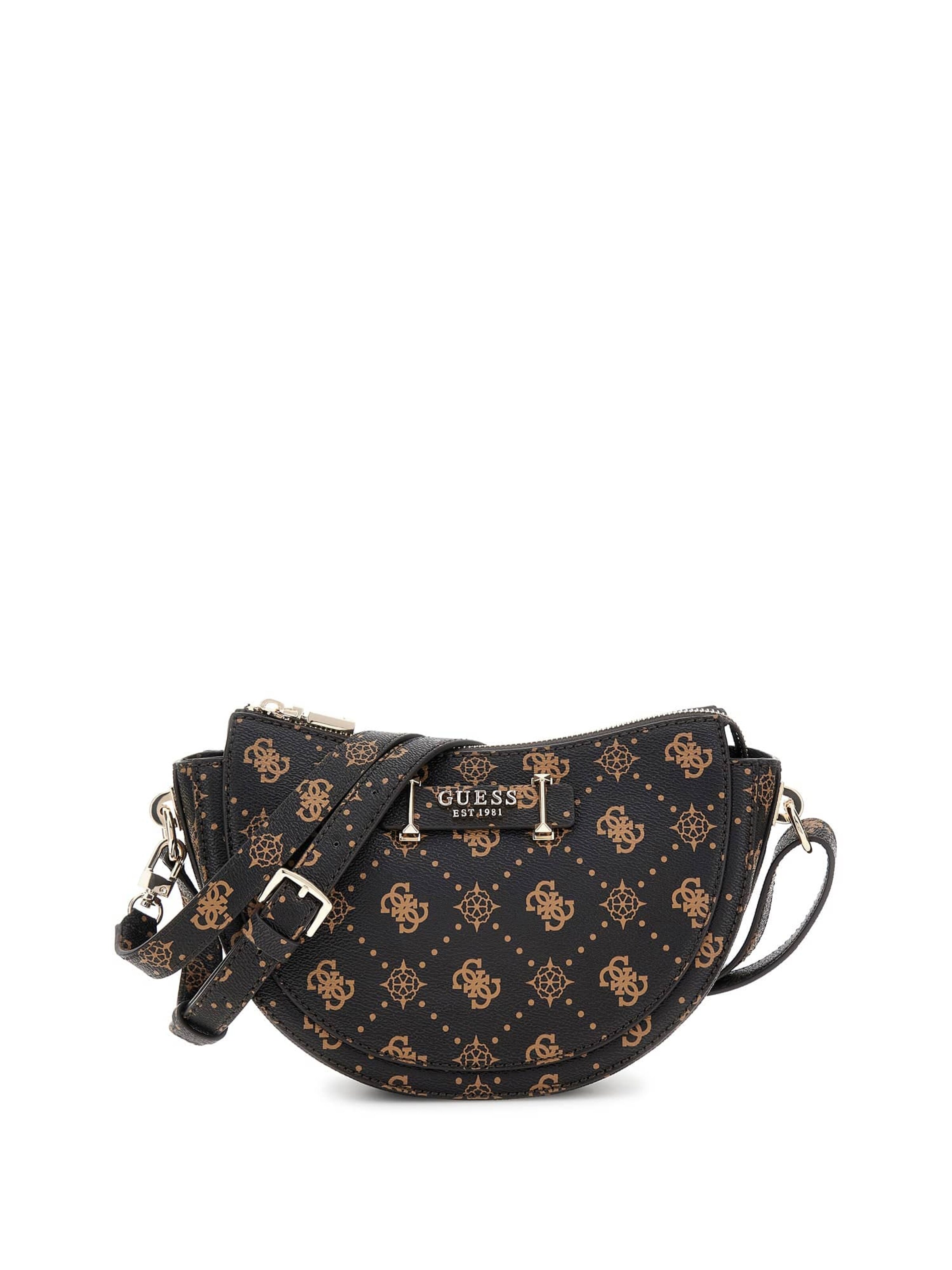 GUESS Schoudertas 'Silia' in de kleur Cognac / Donkerbruin, Productweergave