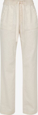 QS Loosefit Broek in Beige: voorkant