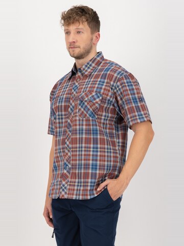 Regular fit Camicia 'Outdoorhemd Copper Herren Kurzarmhemd kariert große Größen' di deproc in marrone