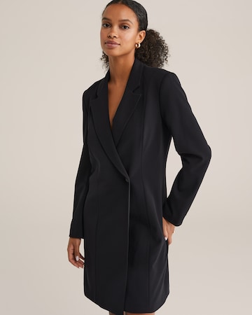 WE Fashion Dolga srajca | črna barva: sprednja stran