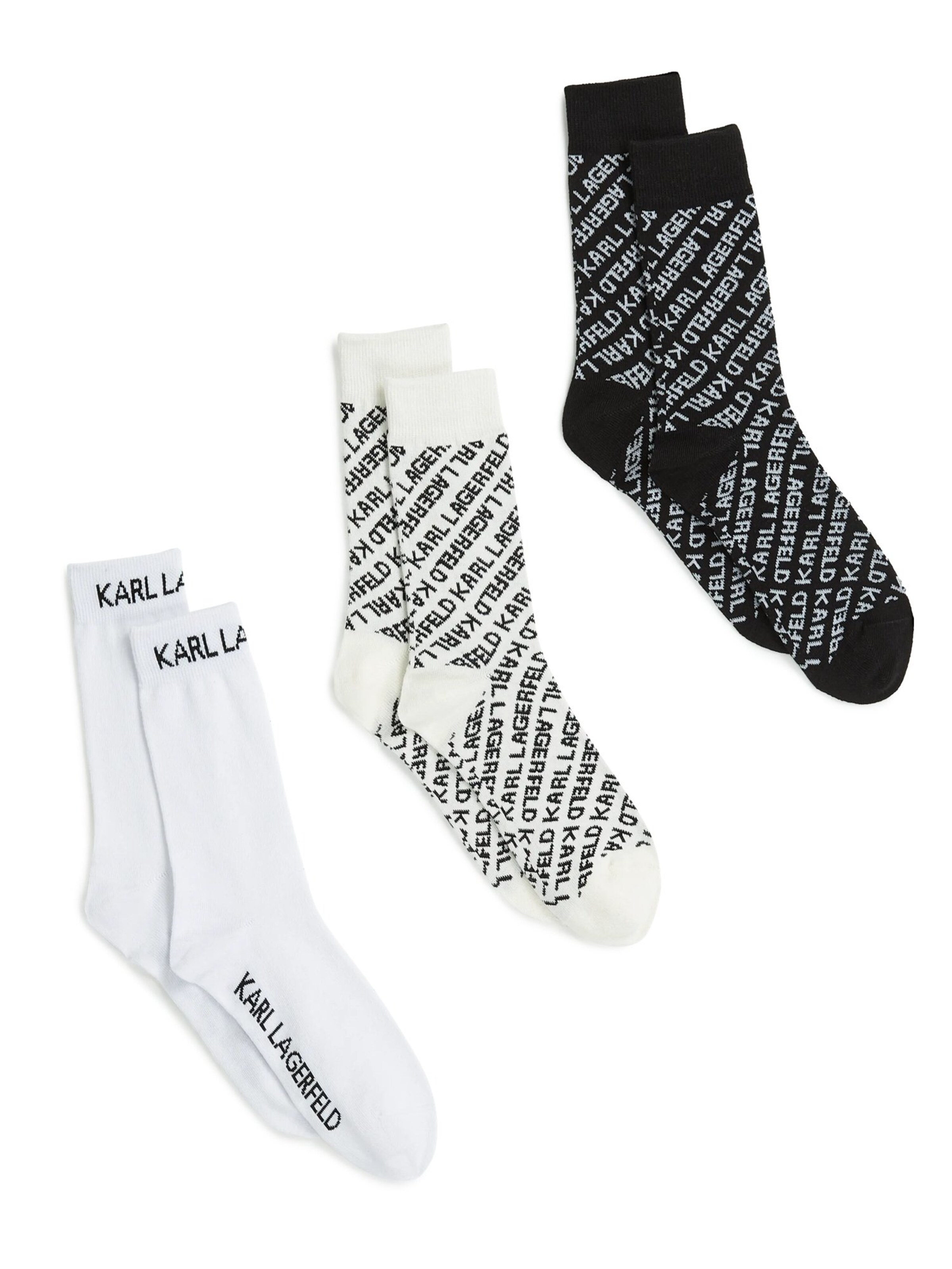 Șosete ' Socken mit Allover-Logo – 3er-Pack ' de la Karl Lagerfeld pe negru