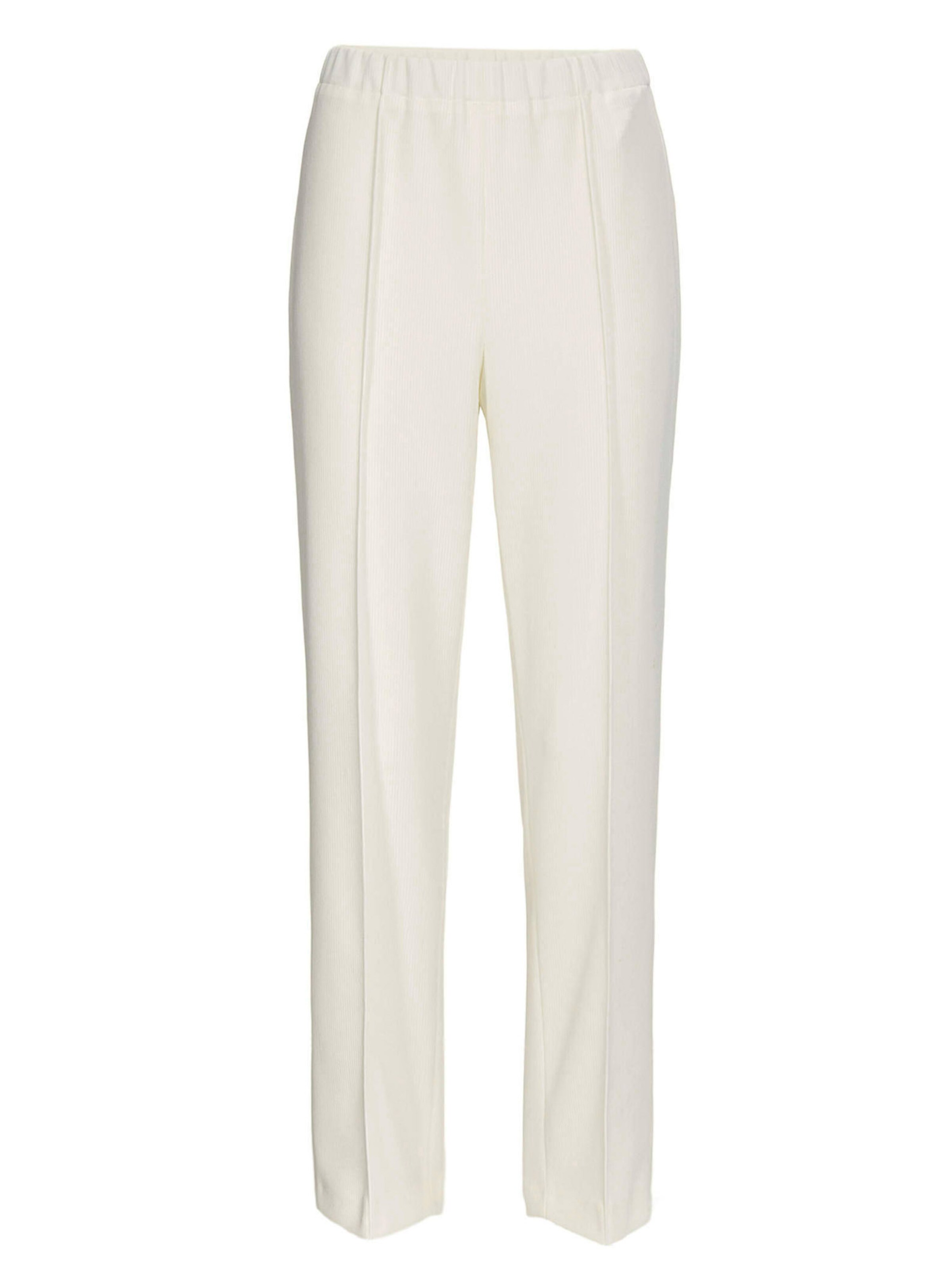 Goldner Bügelfaltenhose in Weiß: Vorderseite