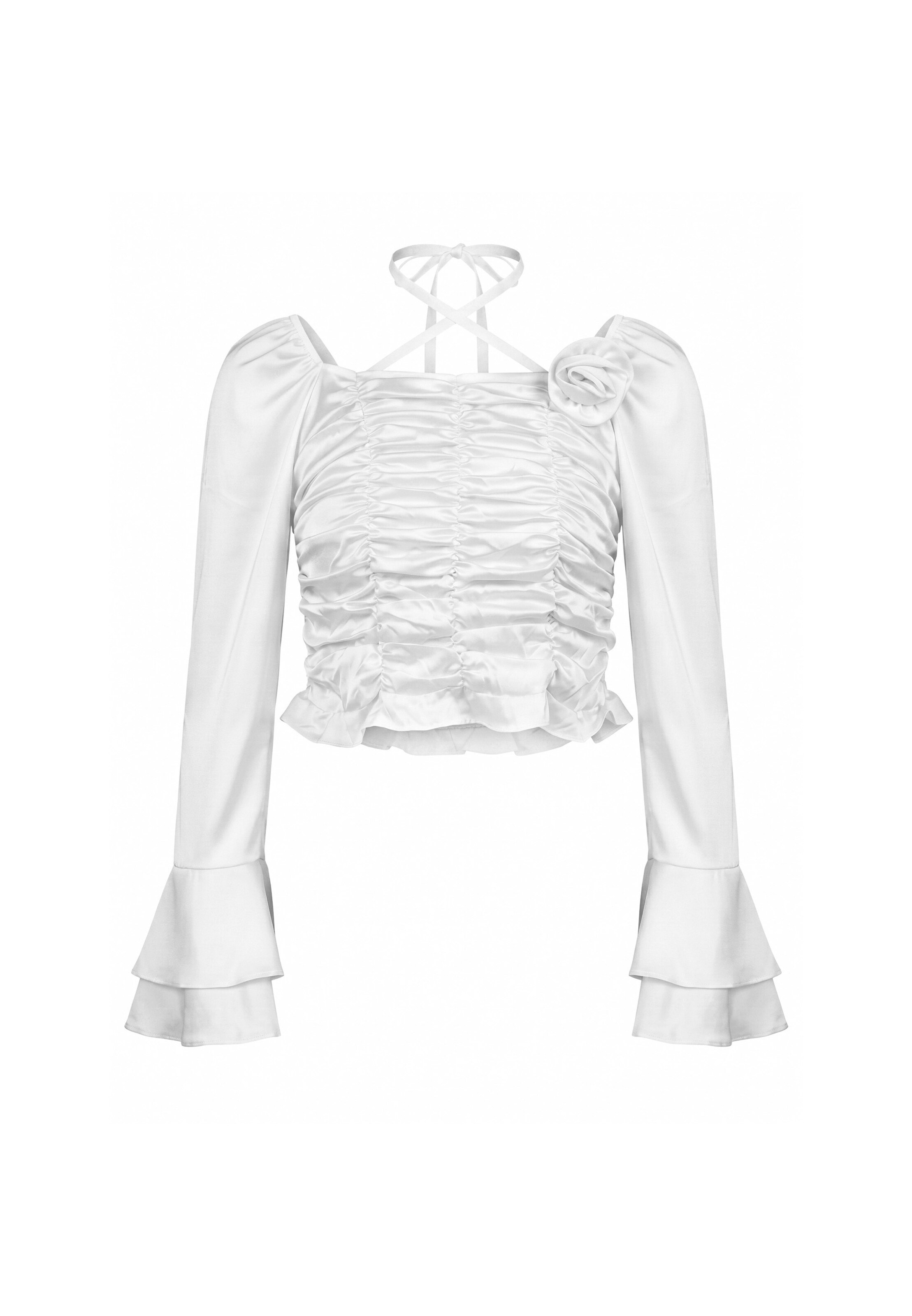 faina Bluse in Weiß: Vorderseite