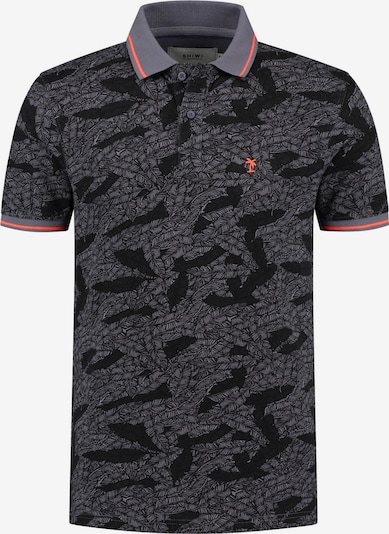 Shiwi Poloshirt in taubenblau / grau / koralle / schwarz, Produktansicht