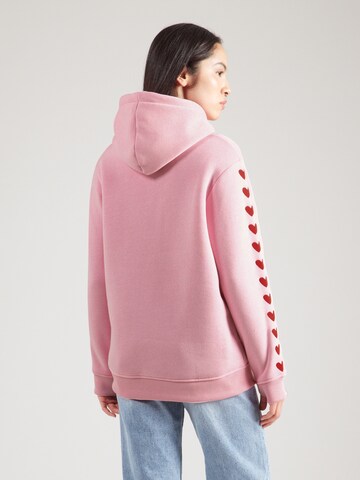 Zwillingsherz Sweatshirt 'Hearts & Love' i rosa