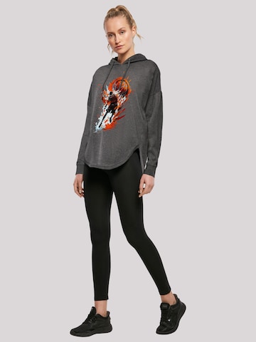 F4NT4STIC Sweatshirt 'Orange Splash' in Grey