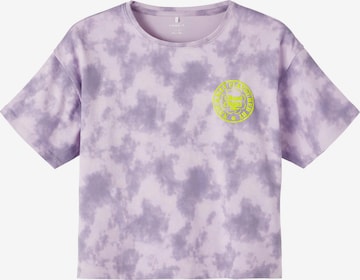 NAME IT - Camiseta 'MURRA CHUPACHUPS' en lila: frente