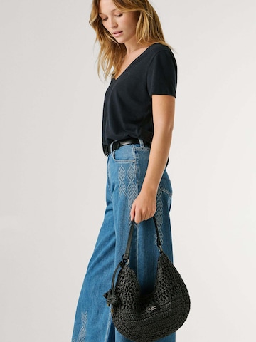 Pepe Jeans Schultertasche 'Ziggy Balm' in Schwarz: Vorderseite