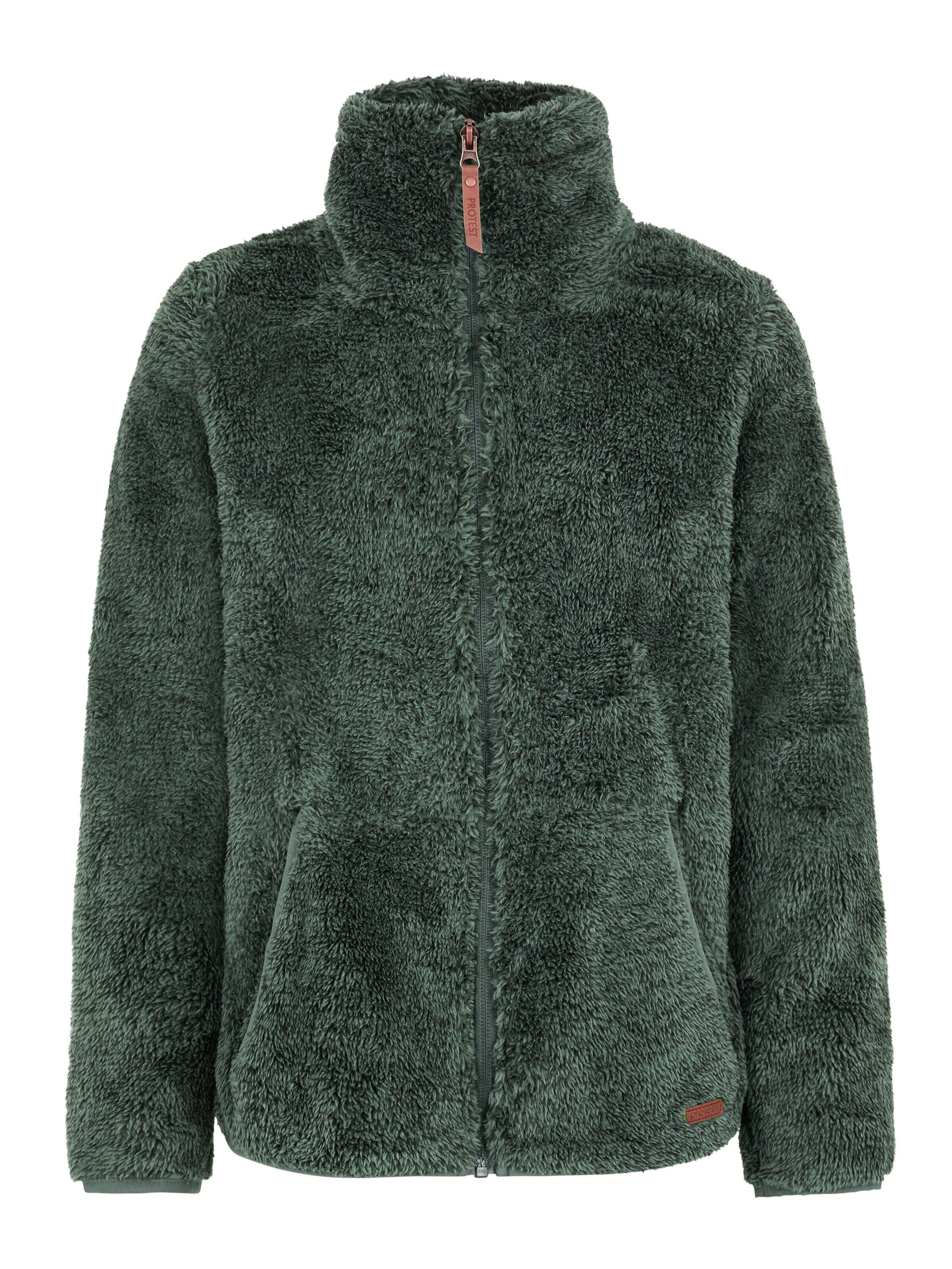 PROTEST Fleece jacket 'Riri JR' in Green: front