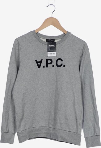 A.P.C. Sweatshirt & Zip-Up Hoodie in XL in Grey: front