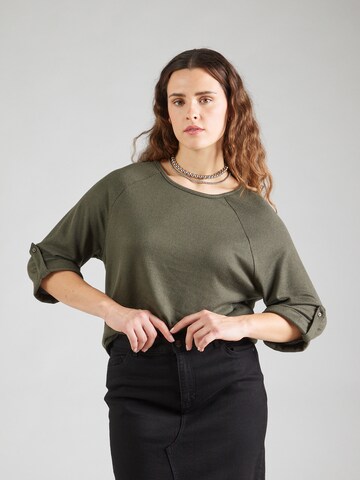 Tricou 'CARMALBA' de la ONLY Carmakoma pe verde: față